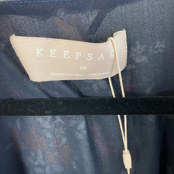 Keepsake The Label Embrace Floral Boho Smocked Long Sleeve Ruffle Dress XS NWT - Picture 5 of 15